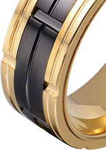 VPKJewelry Mens Women Tungsten Carbide Wedding Band Engagement Ring Gold/Yellow/Black 6mm 8mm Size 6-15