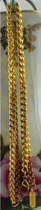 VPKJewelry 18k gold Stainless steel Link Curb Cuban Chain Necklace 4 mm 16''-36''
