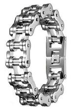 VPKJewelry Men's Stainless Steel Silver Motorcycle Bike Biker Link Chain Bracelet L 8'' 9''10'' W 23 mm