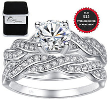 VPKJewelry 2.30 ct Real 925 Sterling Silver Wedding Engagement 2 pc set Ring Women Ladies Girls (10)