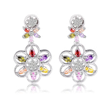VPKJewelry Platinum Plated Women's ladies Austrian Crystal Diamonique CZ Dangle Earrings